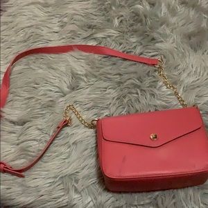 Bright pink crossbody bag
